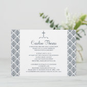 Damask First Communie Kaart (Staand voorkant)