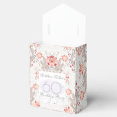 Damask Floral 60th Verjaardag Bedankt Favor Box Bedankdoosjes (Geopend)