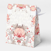 Damask Floral 60th Verjaardag Bedankt Favor Box Bedankdoosjes (Achterkant)