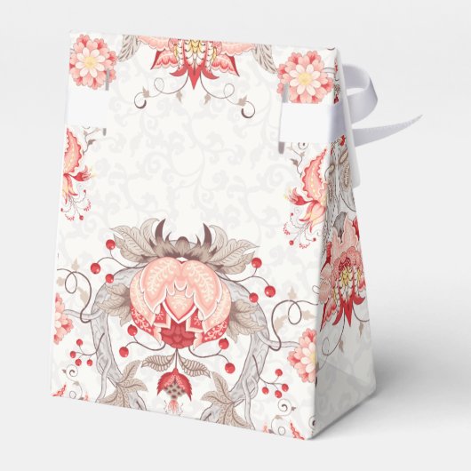 Damask Floral 70th Verjaardag Bedankt Favor Box Bedankdoosjes (Achterkant)