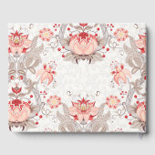 Damask Floral 80th Birthday Party Gastboek Gastenboek (Achterkant)