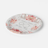 Damask Floral 90th Birthday Party Paper Bord (Gekanteld)