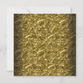 Damask Floral Birthday Party Gold Black 3 Kaart (Achterkant)
