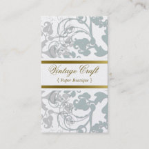 Damask  Floral Flourish Chic Blue Elegant