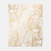 Damask floral gold Fleece Blanket (Voorkant)