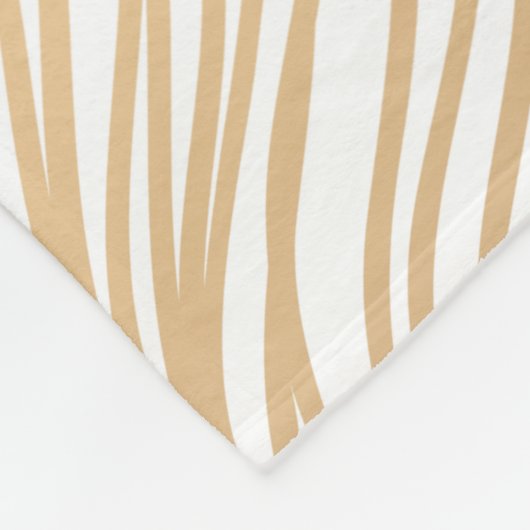 Damask floral gold Fleece Blanket (Hoek)