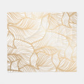 Damask floral gold Fleece Blanket Deken (Voorkant (Horizontaal))