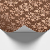 damask floral golden seamless patroon cadeaupapier (Hoek)
