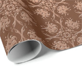 damask floral golden seamless patroon cadeaupapier (Rol Hoek)