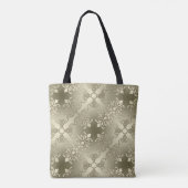 damask floral golden seamless patroon tote bag (Achterkant)