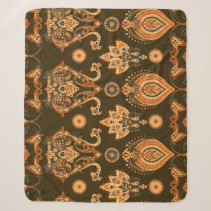 Damask Floral: naadloze stijl Sherpa Deken