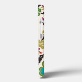 Damask Floral Pattern Plum Turquoise Case-Mate iPhone Case (Achterkant / Links)