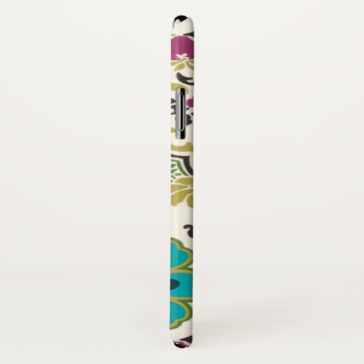 Damask Floral Pattern Plum Turquoise Case-Mate iPhone Case (Achterkant / rechts)