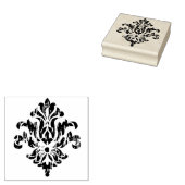  Damask Floral Rubber Art Stamp Rubberstempel (Gestempeld)