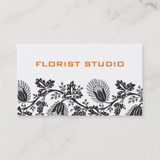 Damask Floral Visitekaartjes (Voorkant)