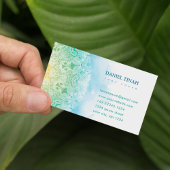 Damask Floral Waterverf Mandala Yoga Meditatie Visitekaartje