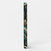 Damask Flower Gold Smaragd Zwart Case-Mate iPhone Case (Achterkant/links)