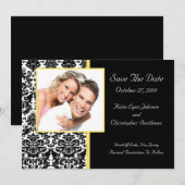 Damask Foto slaat de datum aankondiging op (Voorkant / Achterkant)