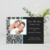 Damask Foto slaat de datum aankondiging op (Staand voorkant)