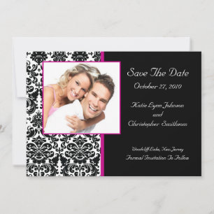 Damask Foto slaat de datum op waarop de PINK-meded Save The Date