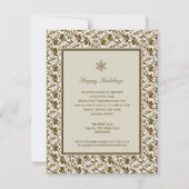 Damask Framed Holiday Party Uitnodiging (Voorkant)