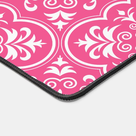 Damask Franse Roos kleur Bureaumat (Hoek)