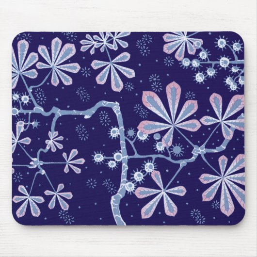 Damask Frost Flower Mousepad Muismat (Voorkant)