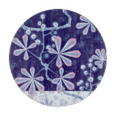 Damask Frost Round Glass Cutting Board Snijplank (Voorkant)