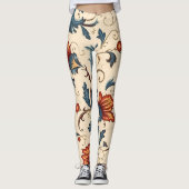 Damask  Fun jaren 60 Groovy Pattern Leggings (Voorkant)