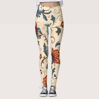 Damask Fun jaren 60 Groovy Pattern Leggings