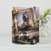  damask gangster trouwnodigt uit kaart (Staand voorkant)