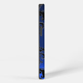 DAMASK GEM MONOGRAM blauw donker iPhone Hoesje (Rechterkant)