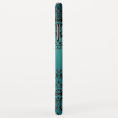 DAMASK GEM MONOGRAM blauw grijs Case-Mate iPhone Case (Achterkant/rechts)