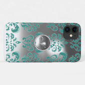 DAMASK GEM MONOGRAM blauw wit Case-Mate iPhone Case (Achterkant (horizontaal))