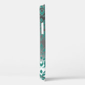 DAMASK GEM MONOGRAM blauw wit Case-Mate iPhone Case (Achterkant / Rechts)