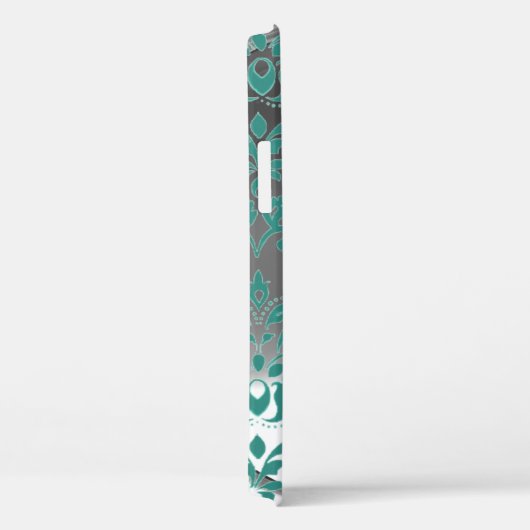 DAMASK GEM MONOGRAM blauw wit Case-Mate iPhone Case (Achterkant / Rechts)