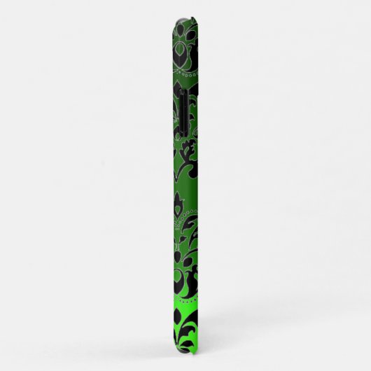 DAMASK GEM MONOGRAM Emerald Green Case-Mate iPhone Case (Achterkant/rechts)