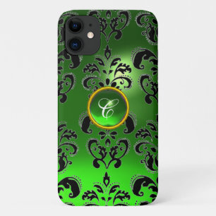 DAMASK GEM MONOGRAM Emerald Green Case-Mate iPhone Case