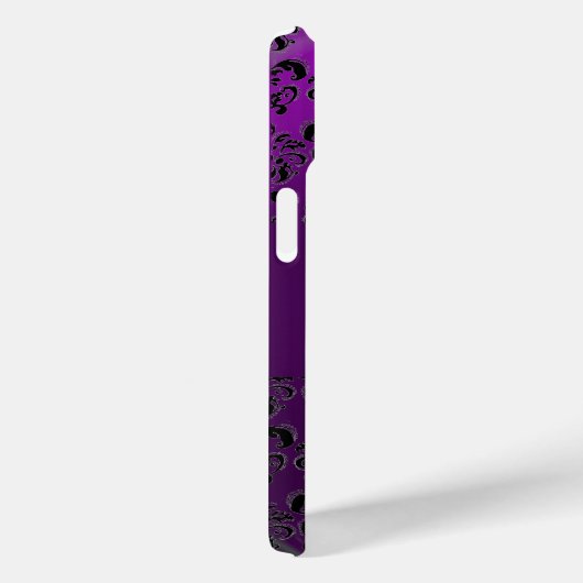 DAMASK GEM MONOGRAM Geel paars Case-Mate iPhone Case (Achterkant / Rechts)