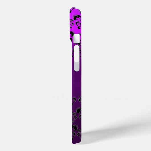 DAMASK GEM MONOGRAM Geel paars Case-Mate iPhone Case (Achterkant / Links)