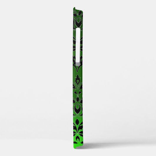 DAMASK GEM MONOGRAM green Case-Mate iPhone Case (Achterkant / Links)