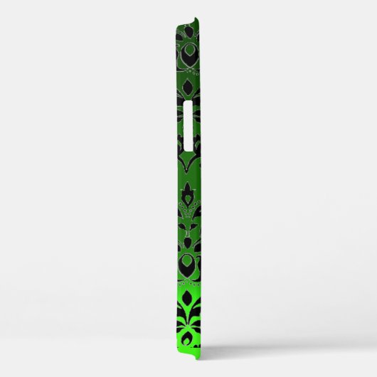 DAMASK GEM MONOGRAM green Case-Mate iPhone Case (Achterkant / Rechts)