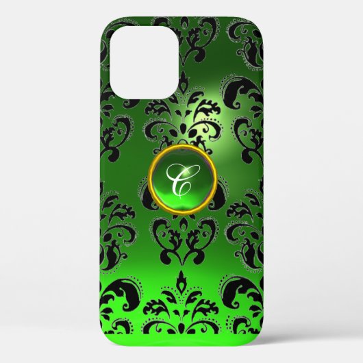 DAMASK GEM MONOGRAM green Case-Mate iPhone Case (Achterkant)