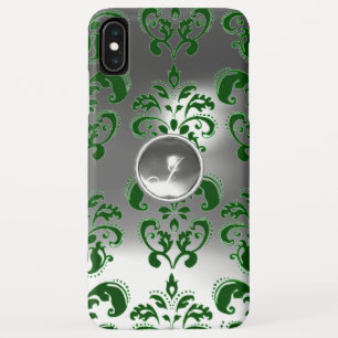 DAMASK GEM MONOGRAM green white Case-Mate iPhone Case