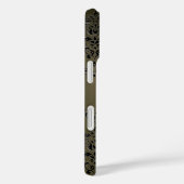 DAMASK GEM MONOGRAM grijs zwart blauw Case-Mate iPhone Case (Achterkant / Rechts)