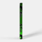 DAMASK GEM MONOGRAM groen iPhone Hoesje (Rechterkant)
