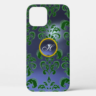 DAMASK GEM MONOGRAM groen paars donker Case-Mate iPhone Case