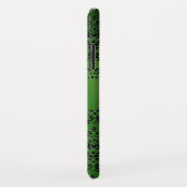 DAMASK GEM MONOGRAM groen zwart sinaasappel Case-Mate iPhone Case (Achterkant/rechts)