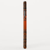 DAMASK GEM MONOGRAM oranje zwart rood Case-Mate iPhone Case (Achterkant/rechts)