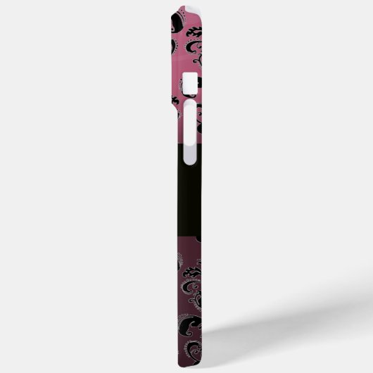 DAMASK GEM MONOGRAM Paarse Amethyst Case-Mate iPhone Case (Achterkant / Links)